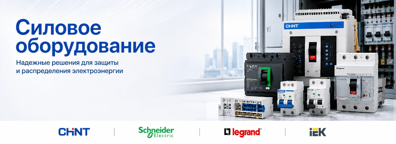 Силовое оборудование CHINT, Schneider Electric, Legrand и IEK для защиты и распределения электроэнергии
