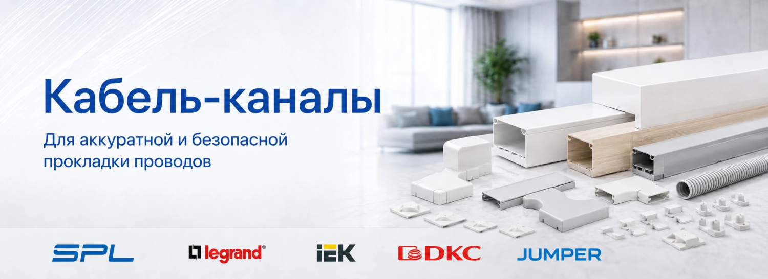 Кабель-каналы SPL, Legrand, IEK, DKC и JUMPER для аккуратной прокладки проводов